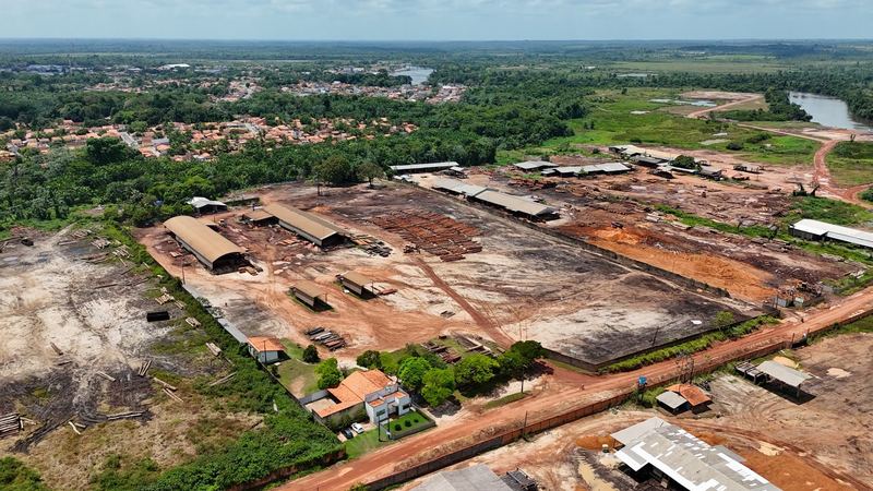 Unidade de serração — vista aérea