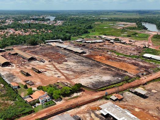 Unidade de serração — vista aérea